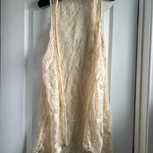 Boho Cream Lace Vest